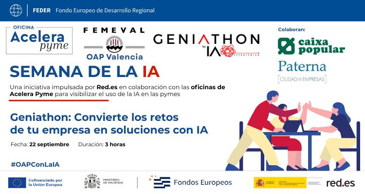 Cartel de la jornada del 22 de septiembre del Geniathon FEMEVAL